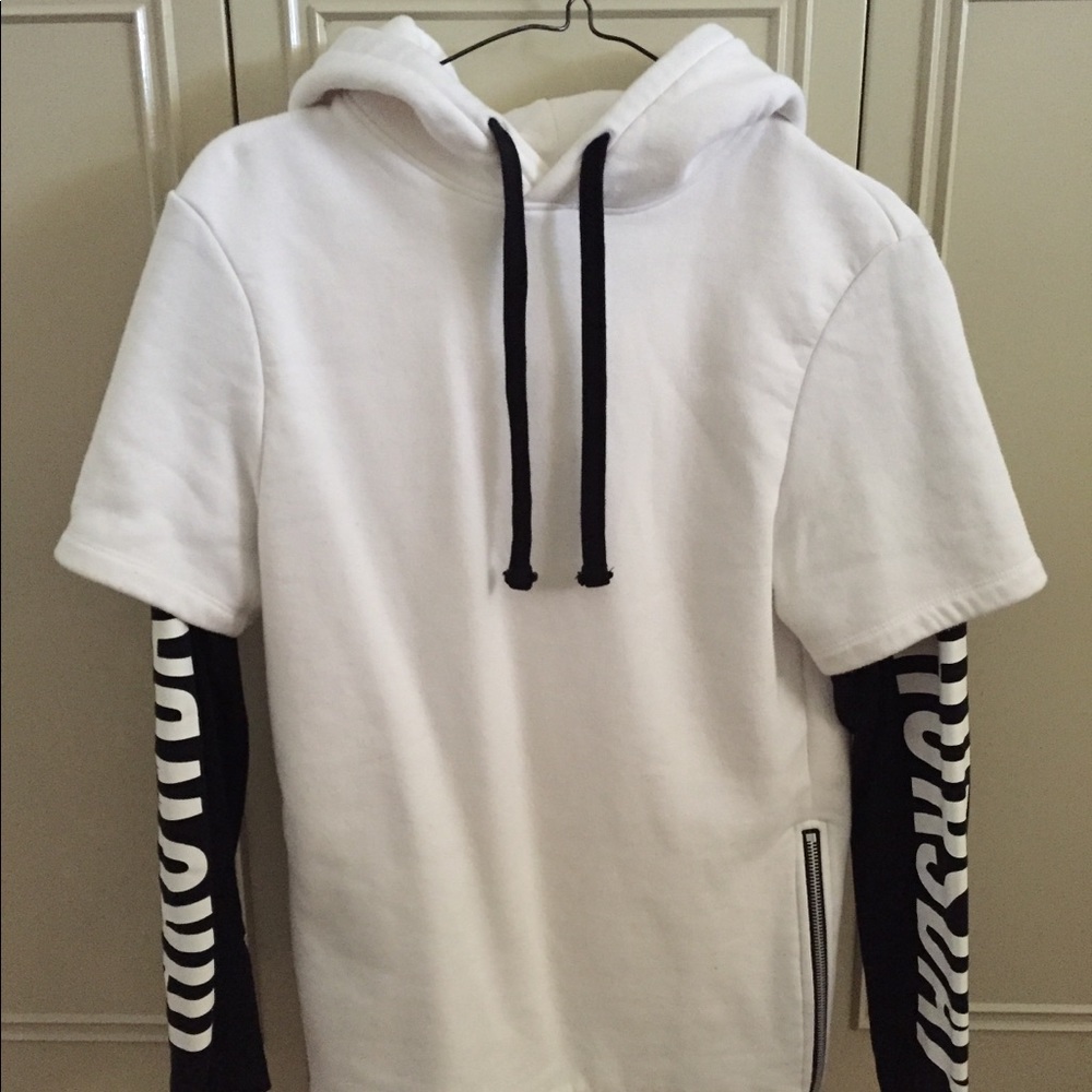 H&M Mock Two-Piece Hooded Pullover Sweater